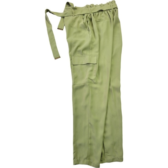Michael Kors Light green paperback waist high rise belted jogger pants size S - Picture 12 of 12